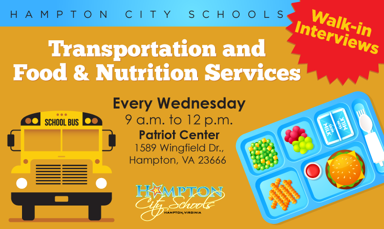 Walk-in intervies Transportation and food and nutrition services
